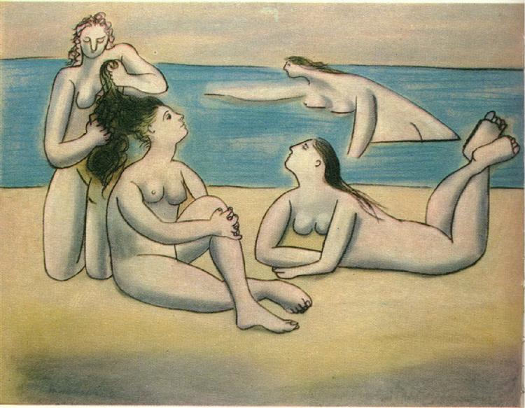 Pablo Picasso Classical Oil Painting Bathers Baigneuses - Click Image to Close